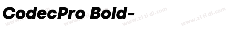 CodecPro Bold字体转换